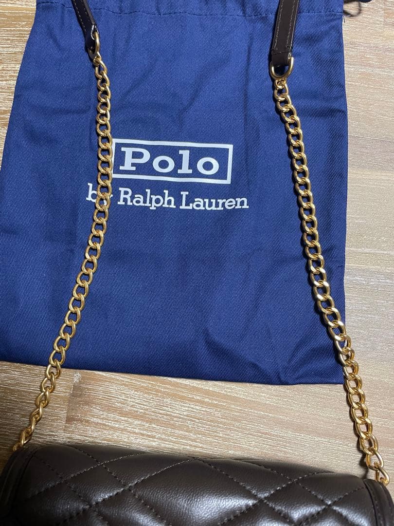 POLO RALPH LAUREN チェーン付ウォレットショルダーバッグ