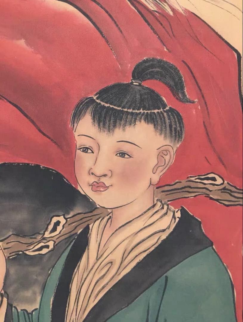 【中国美術】王西京 人物画 掛け軸｜中国人物画名作｜宣紙｜床の間・東洋美術