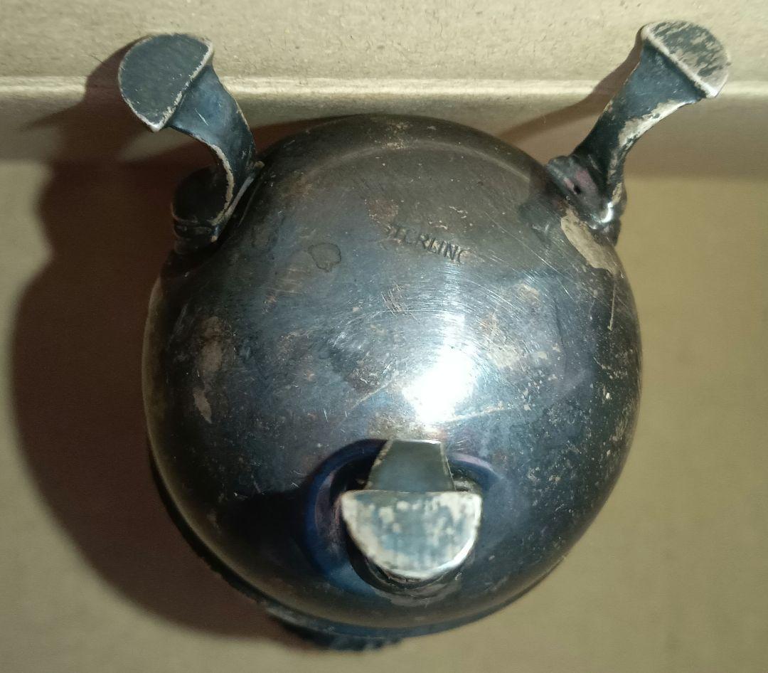 純銀 塩/コショウ入れ ① ソルト/ペッパー入れ 刻印 猫足 アンティーク 容器