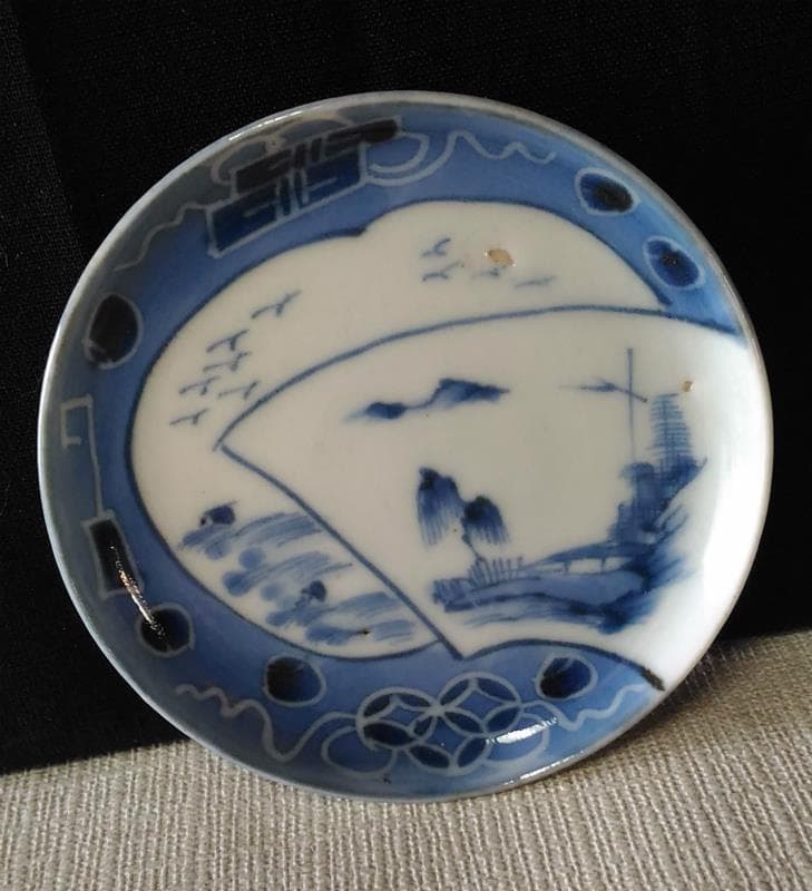 古伊万里 豆皿 5枚 染付 江戸期 a504