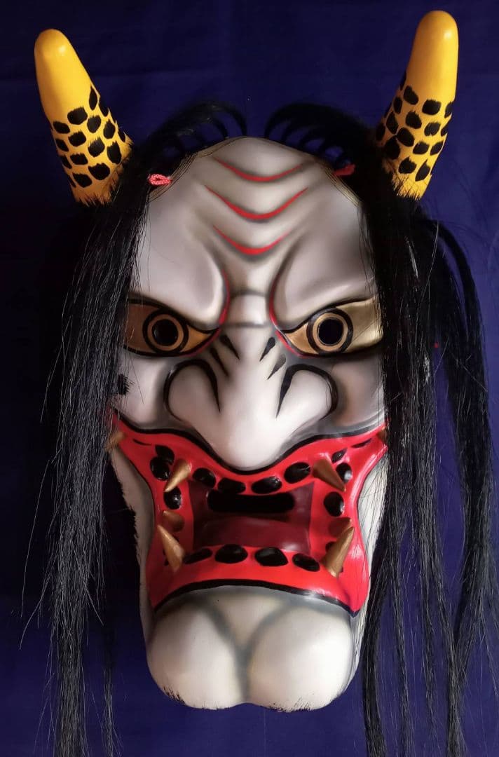 神楽面 伝統工芸 石見神楽 広島神楽 芸北（北広島） 塵倫(鬼) 日本