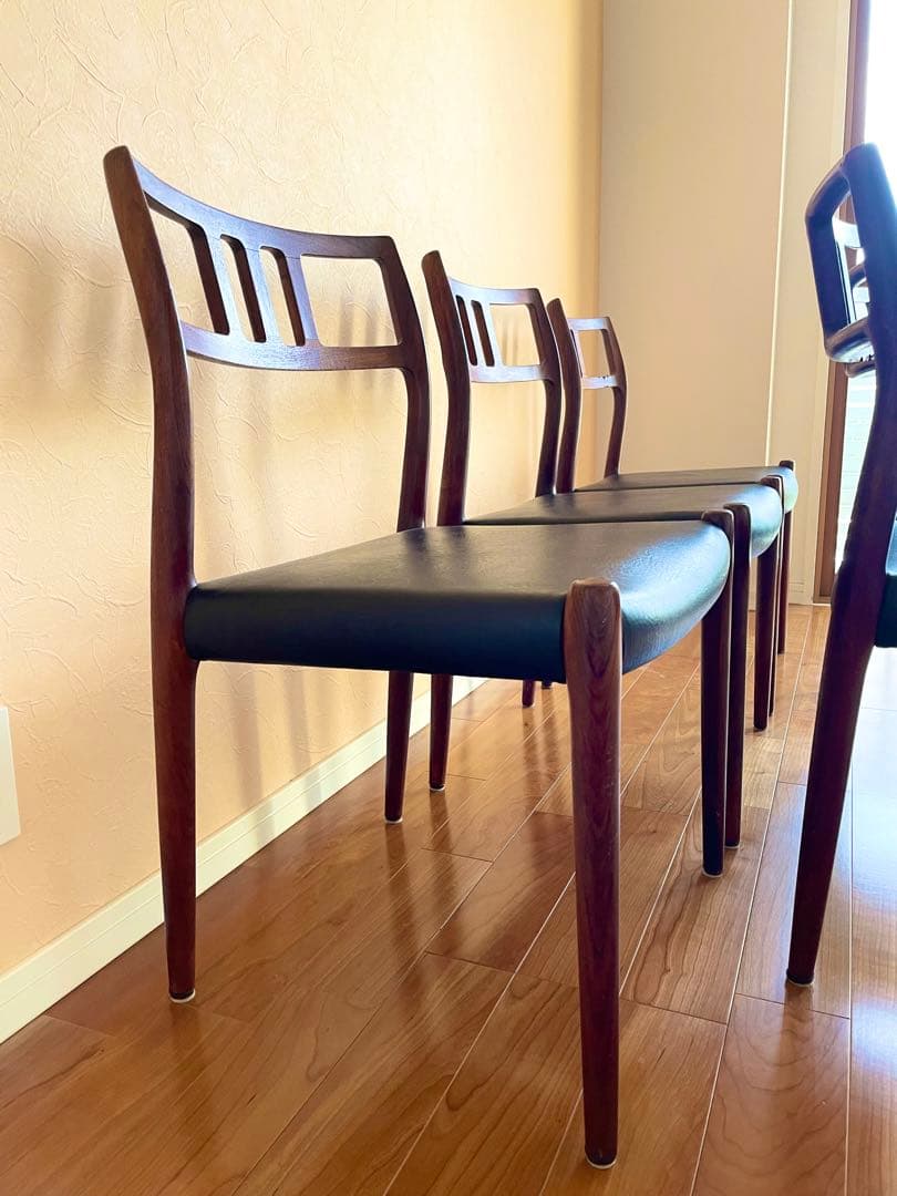 ダイニングチェア4脚 デンマークニールス・モラー チーク材 椅子 大塚