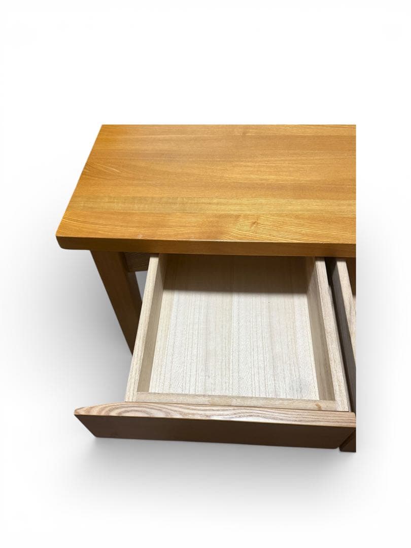 無印良品】ドレッサーテーブル 天然木タモ材 鏡付き シンプルデザイン