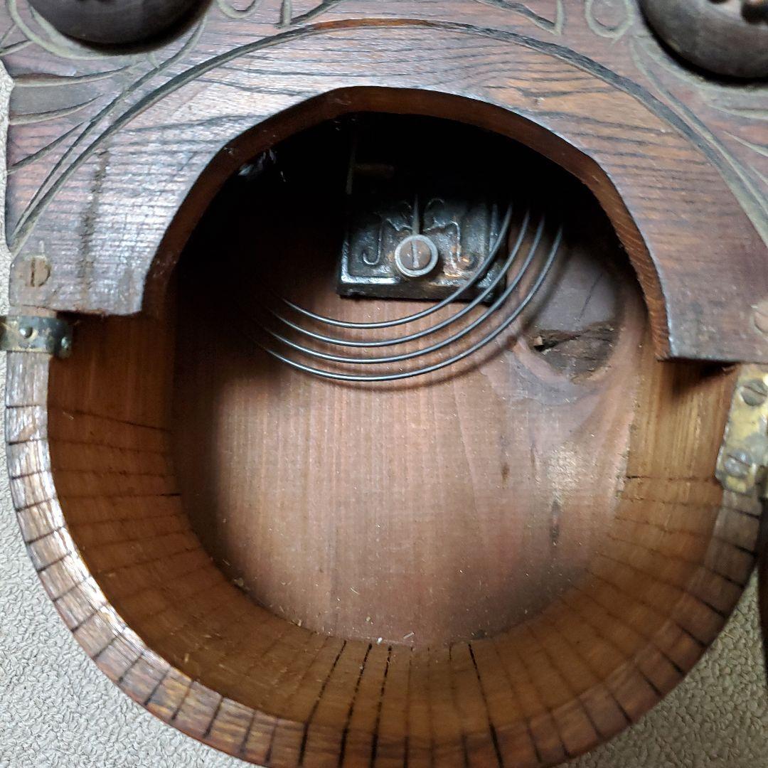 せいちゃんさん専用です古い掛け時計　精工舎？　姫だるま時計　四つ丸　ゼンマイ式