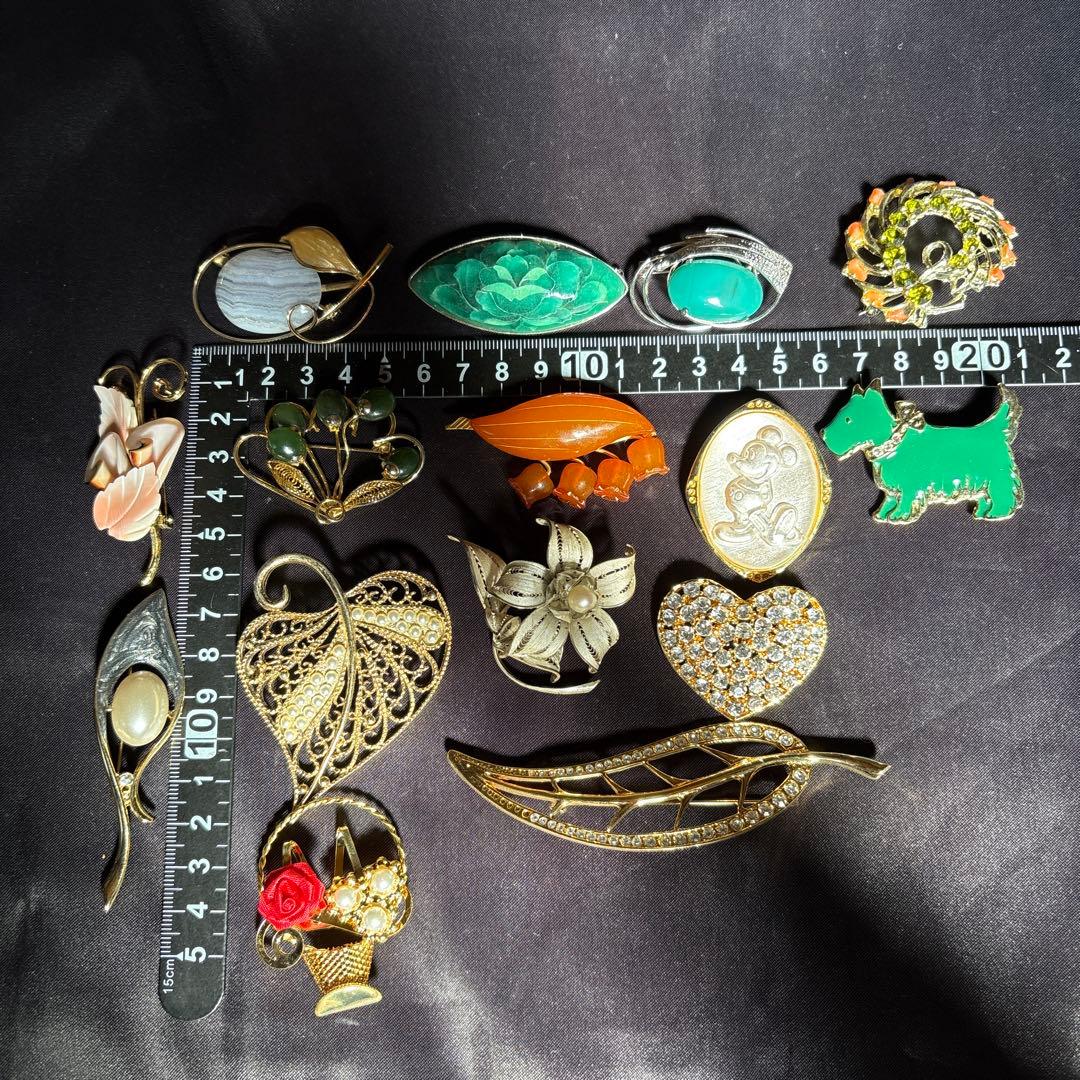 ビンテージブローチセット 最も安い 15個 ヴィンテージブローチ15個セット