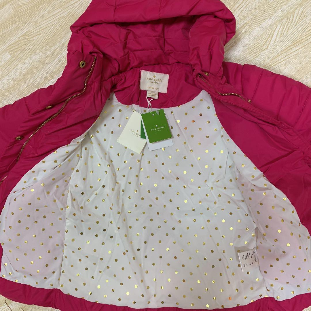 えり　新品未使用☆ケイトスペード キッズ　ドット ピンク　ダウン