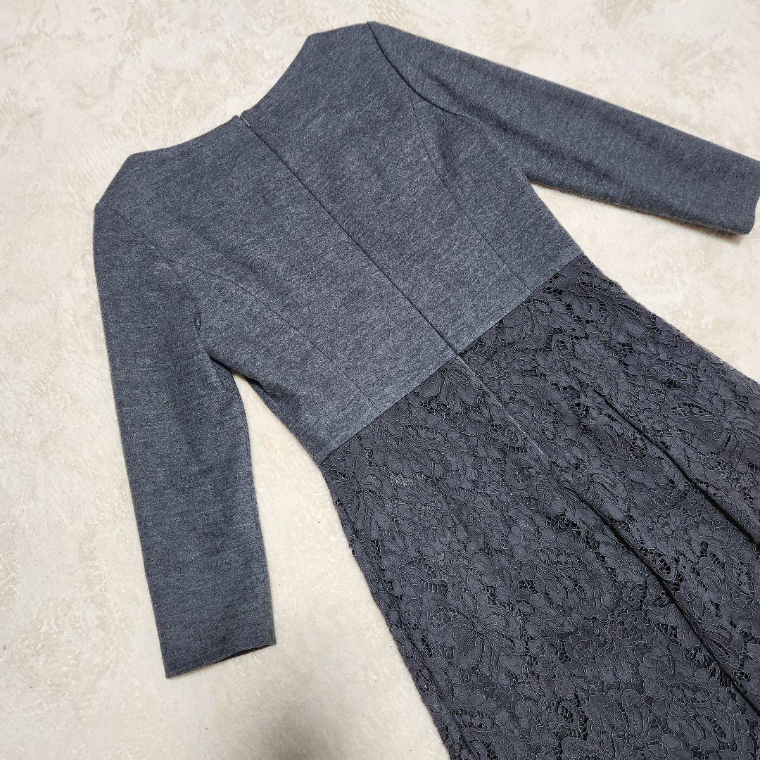 アドーア　クラシックレースワンピース　グレー