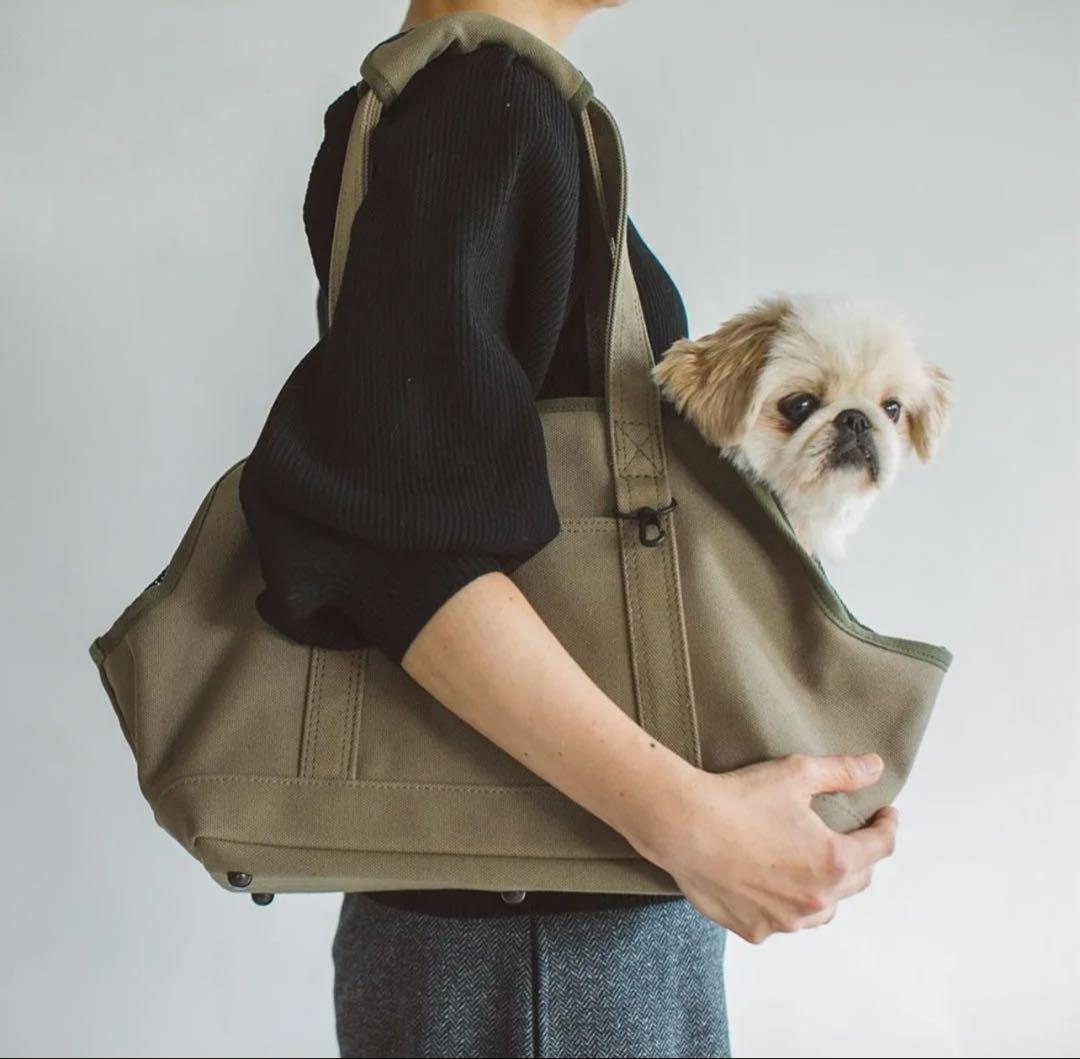 free stitch 人気のスクエアキャンバストートキャリー カーキー LL