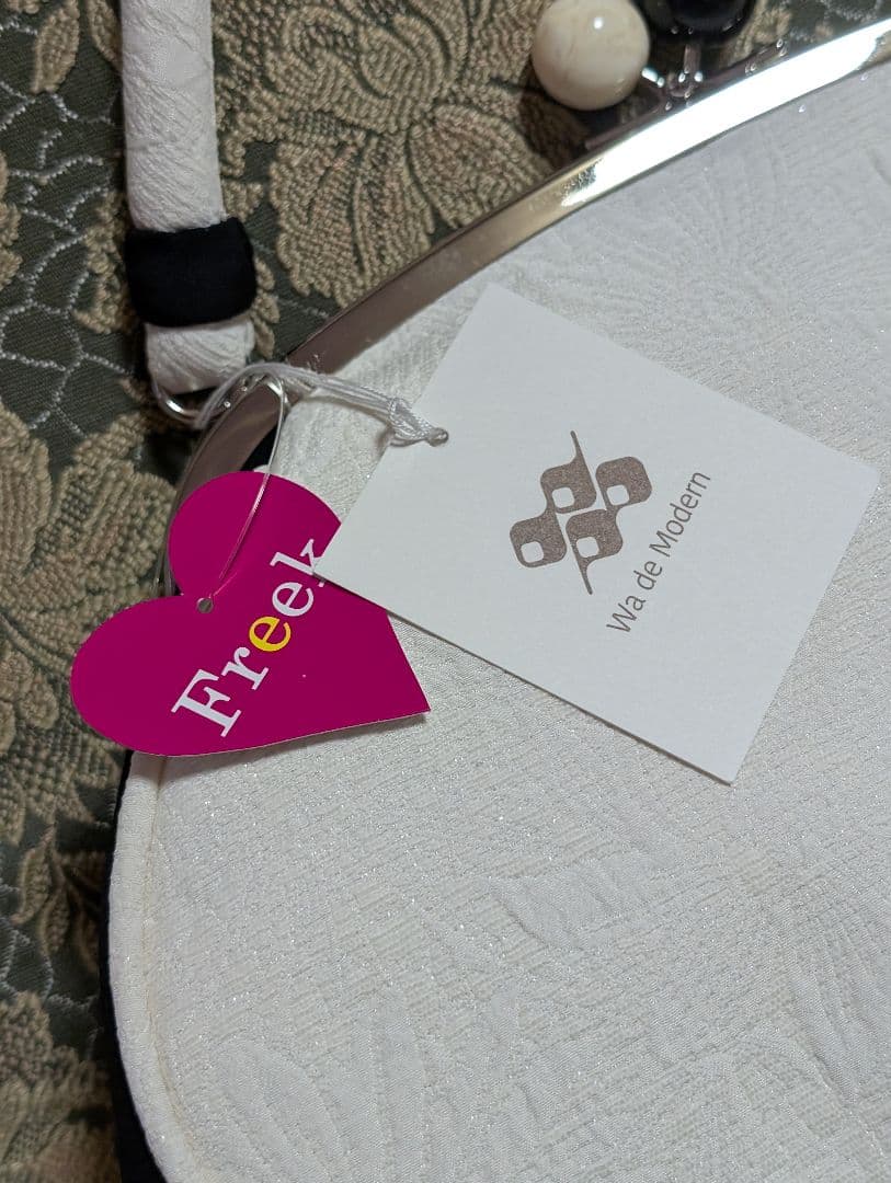 振袖用草履バッグセット　がま口バッグ　 レース　 Freek　フリーサイズ　新品