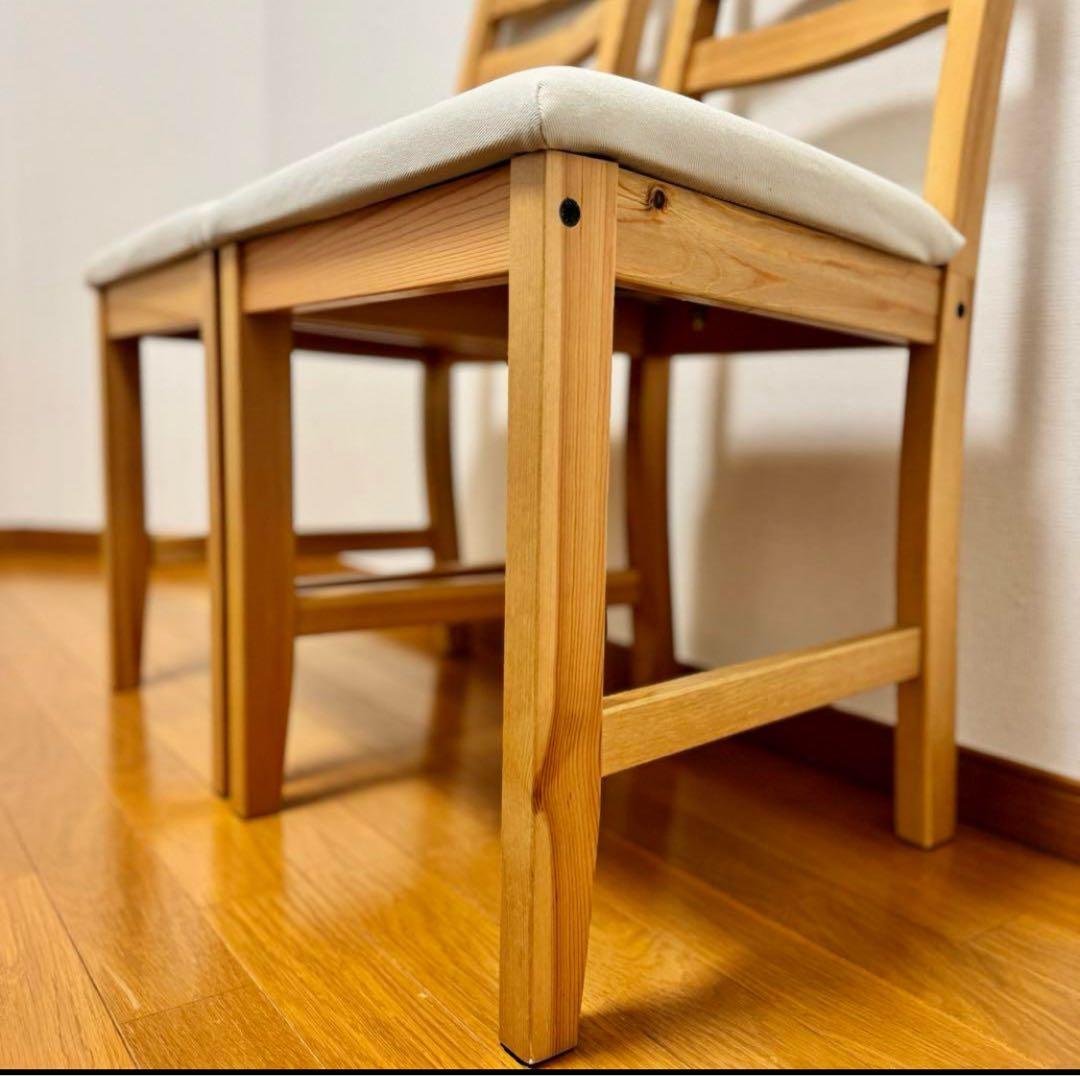 【お引き取り限定】 IKEA レールハムン2人用ダイニングテーブル チェアセット