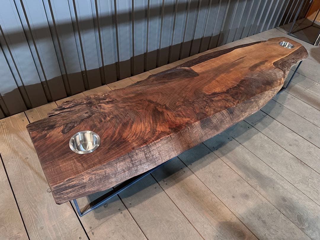 早い者勝ち！SALE！】 一枚板テーブル ウォールナット ベンチ ロー