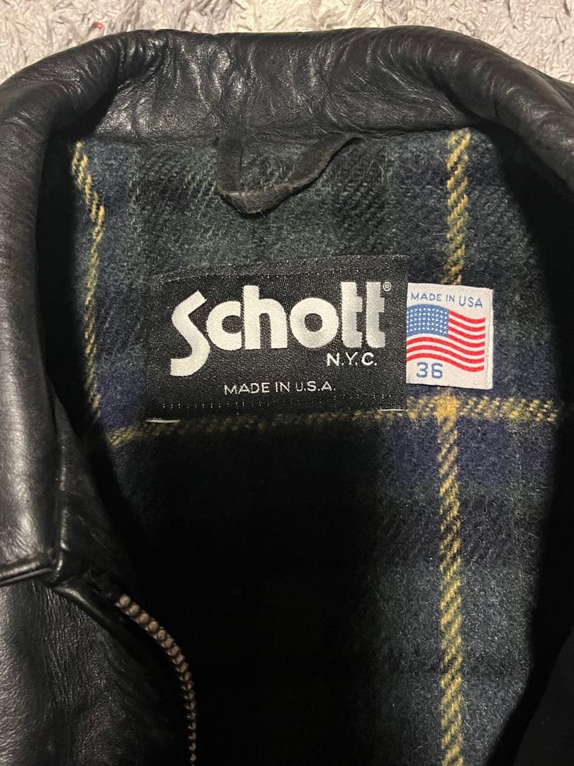 美品 ショット ハイウェイマン659 トラッカージャケット チェック Mサイズ