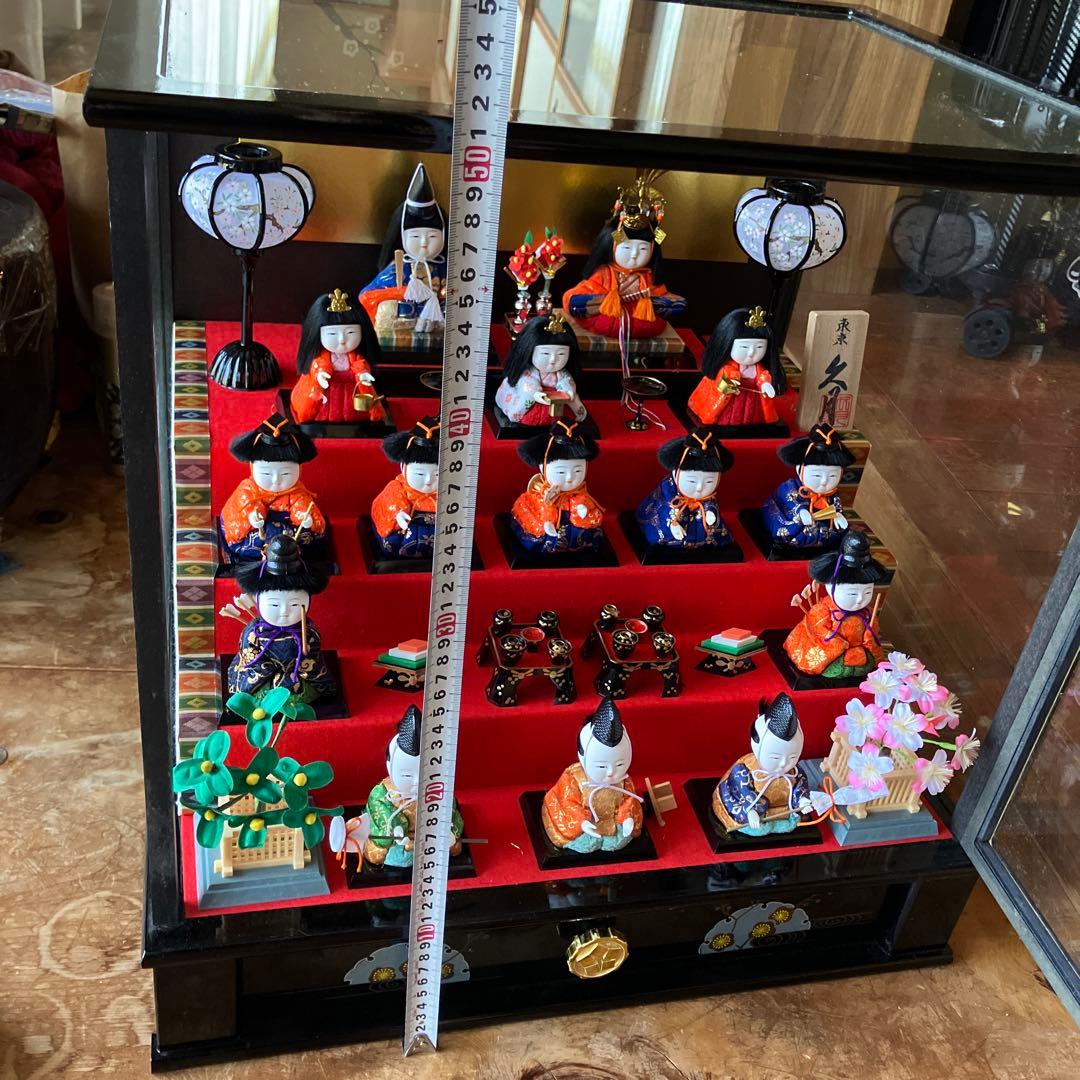 雛人形セット　木目込み　東京久月　木目込　雛人形15体　久月作　希少品