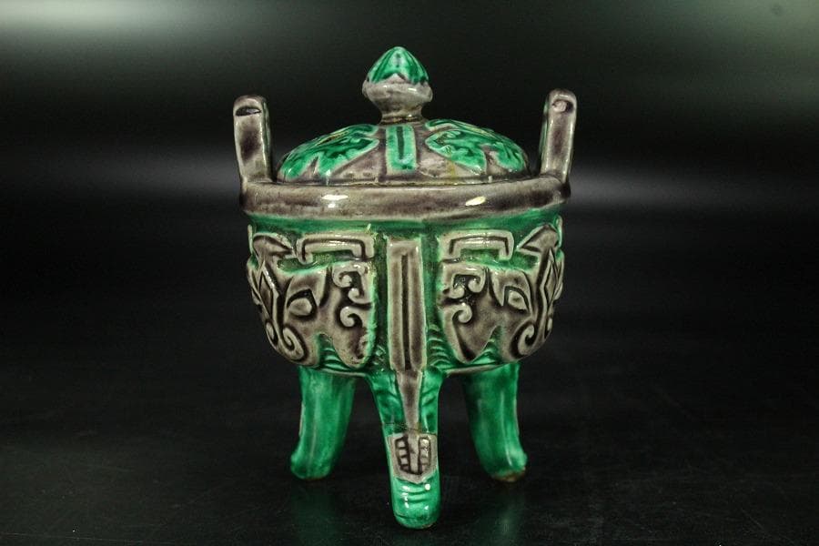 中国美術 コウチ 三足 香炉(K-XA859)