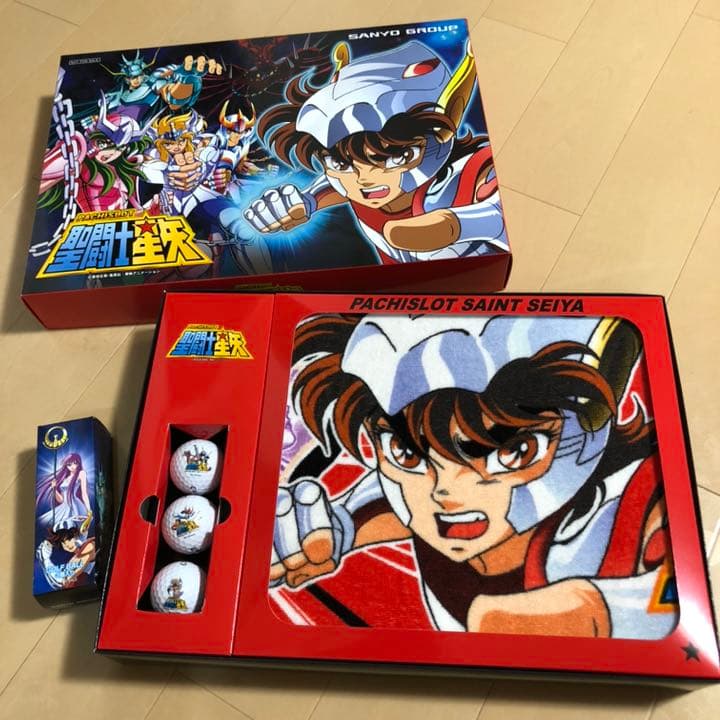 聖闘士星矢タオル　ゴルフボール　袋　パンフレット