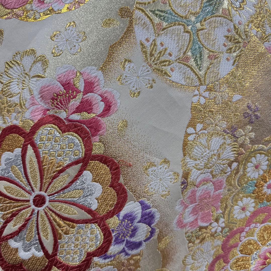 逸品 振袖7点フルセット 金駒刺繍 成人式 謝恩会 卒業式 黒地 ピンク