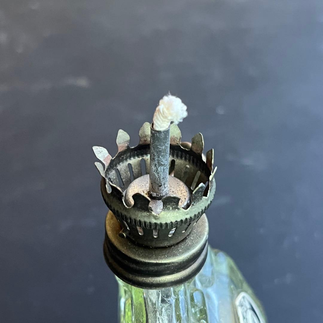 珍品】ウランガラス 電話型 オイルランプ ボトル ガラス ビン アンティーク