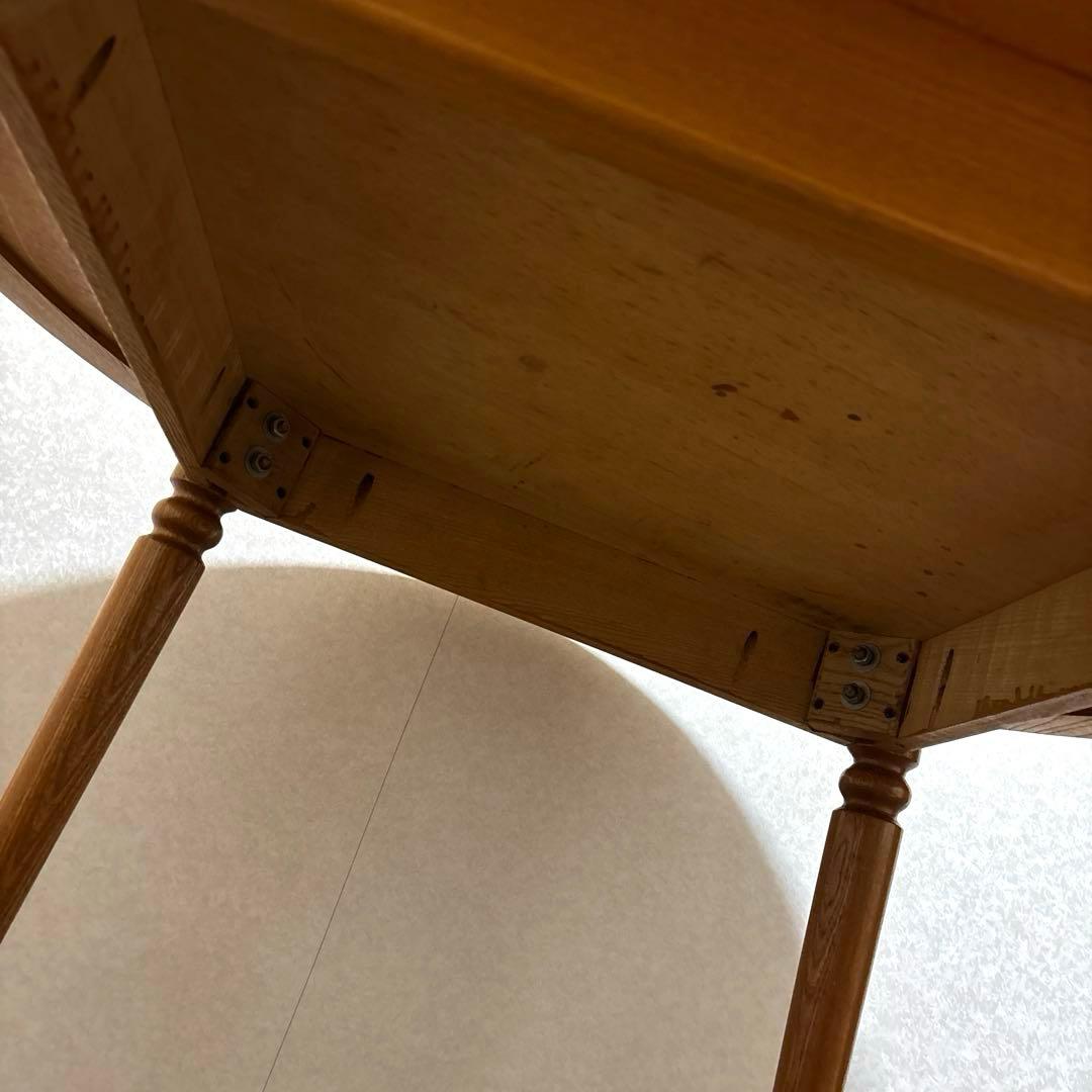 【良品】ヴィンテージ ラウンドテーブル ダイニングテーブル ろくろ脚