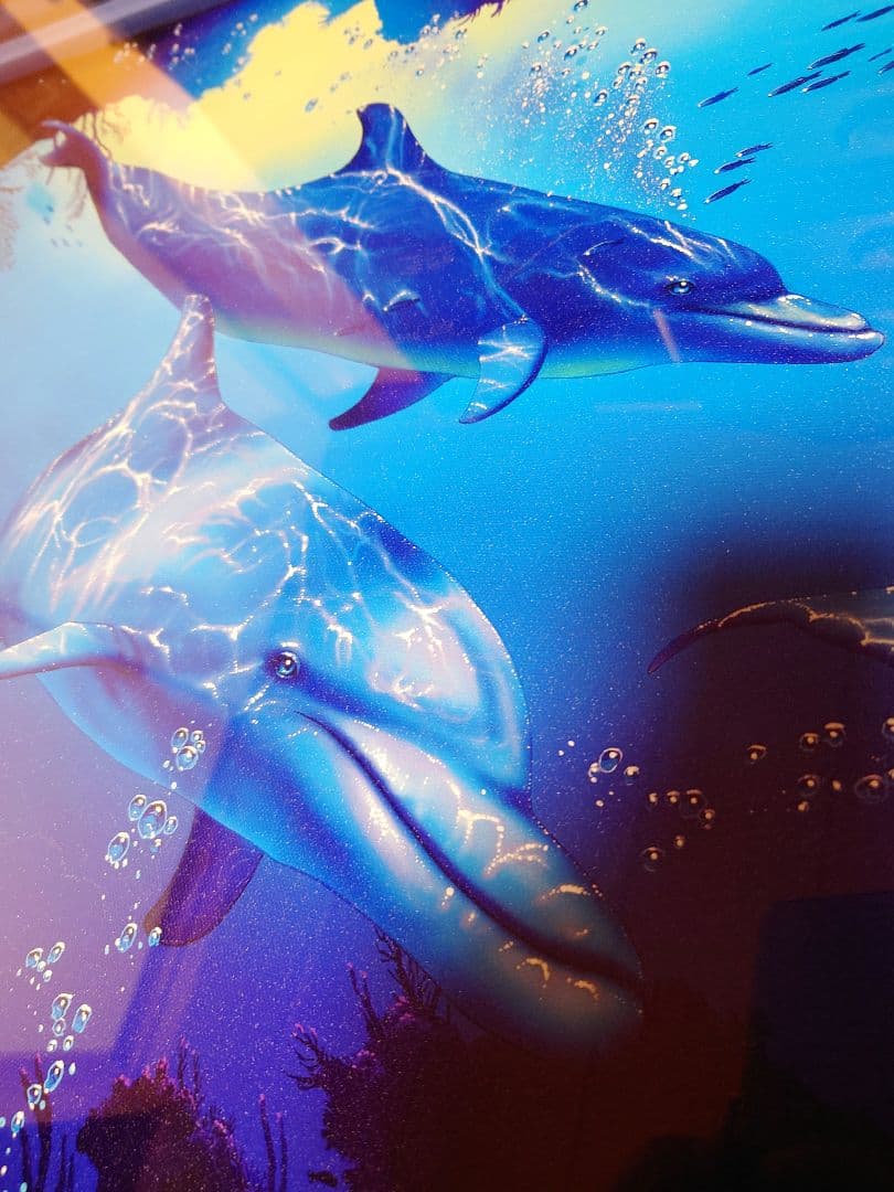 クリスチャン・ラッセン 『ファイブ ドルフィン』 シルクスクリーン
