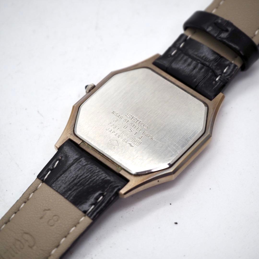 専用76 SEIKO Dolce メンズ 時計 新品ベルト オクタゴン　ゴールド