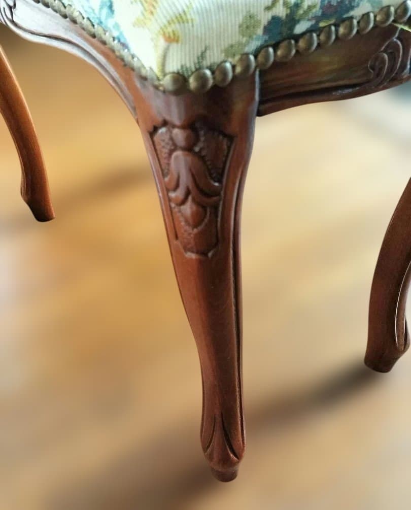 【英国製クラシック】猫脚×ゴブラン生地 スツール アンティーク