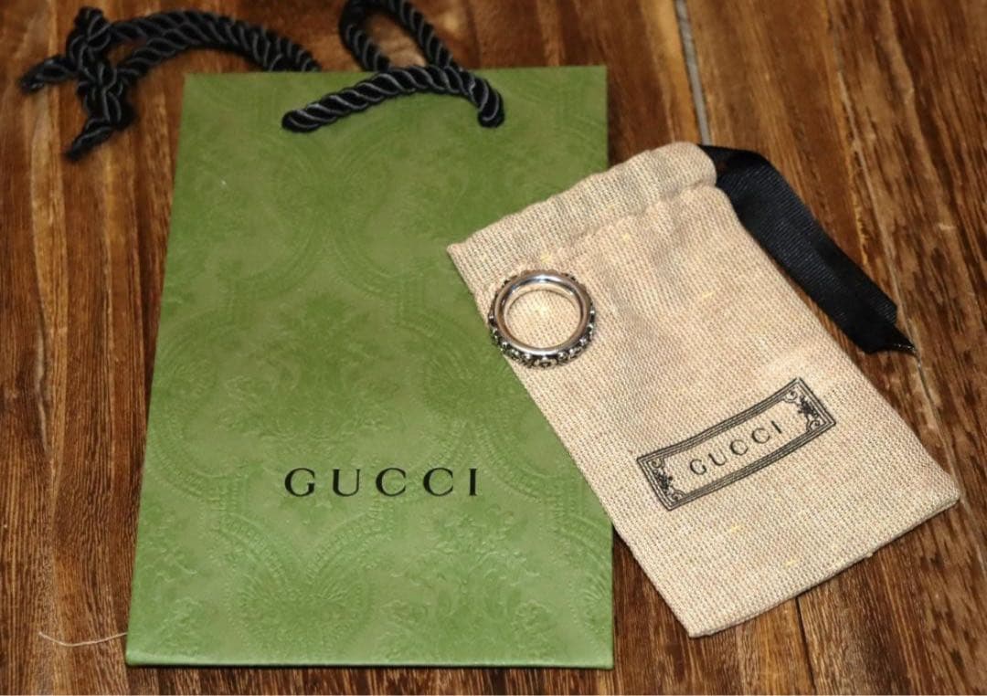 新品　GUCCI インターロッキングG フラワー リング (14号) 　Ⓗ