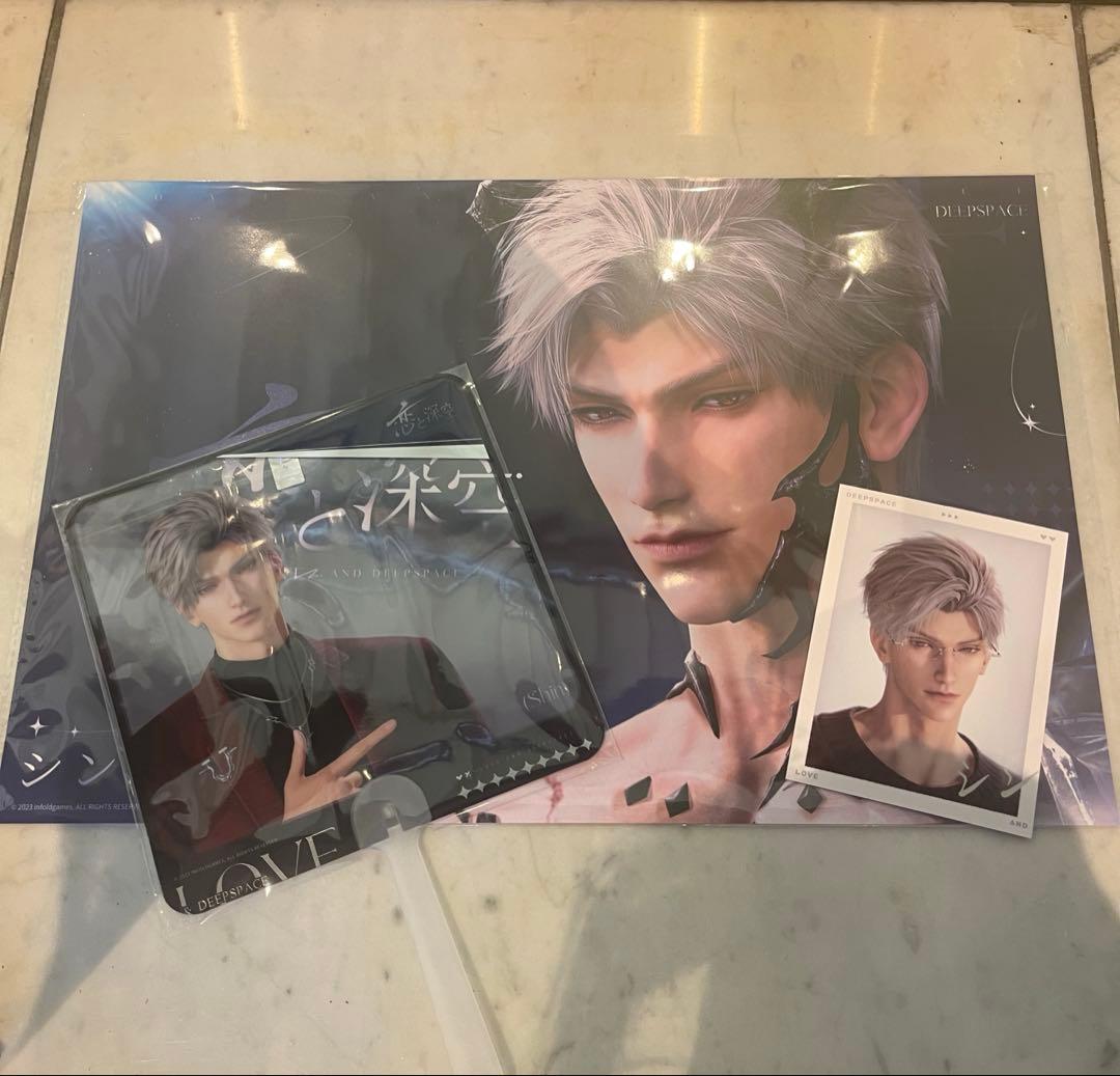 TGS 恋と深空 シン ブロマイド フォトカード ポスター 扇子 セット