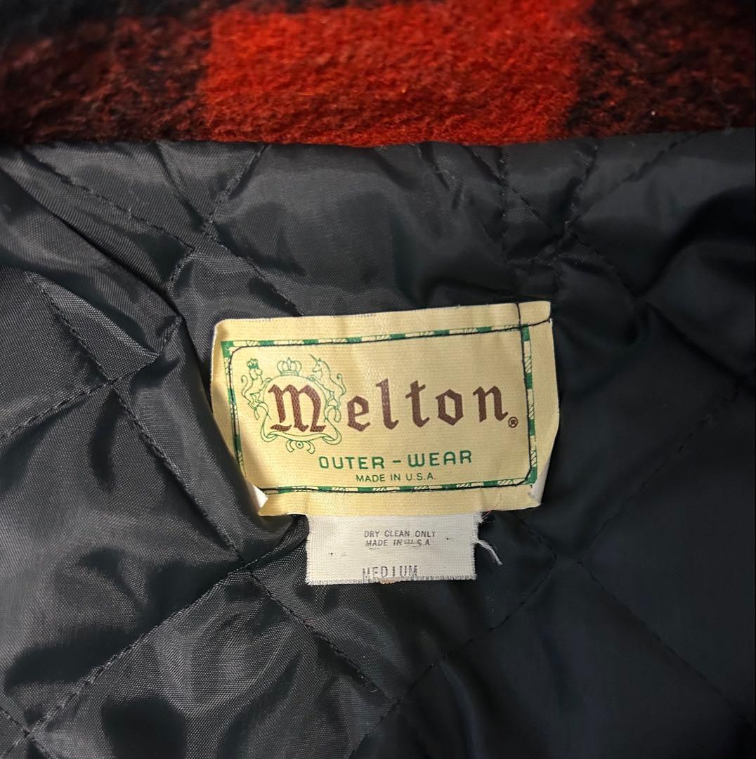 Melton(メルトン) バッファローチェック ウールジャケット 70's