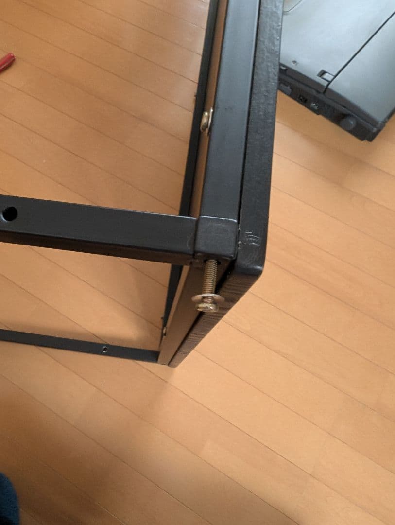 ブラック木製パソコンデスク