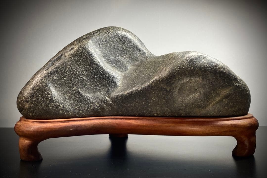 6372 水石 盆栽 北上川石 ウブ 水石 盆栽 盆石 置物 鑑賞石