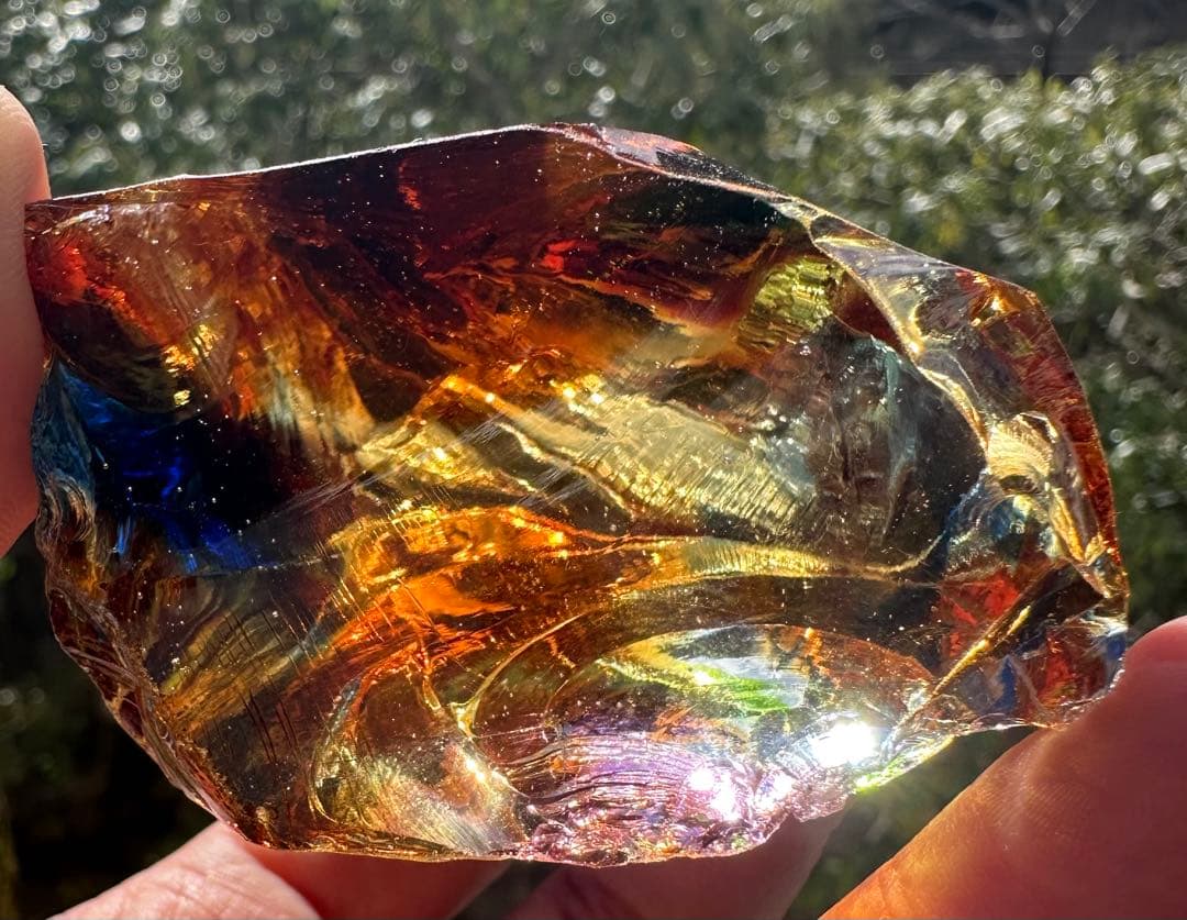 1点物レインボーアンダラクリスタル西ジャワ島マルチカラー高次元