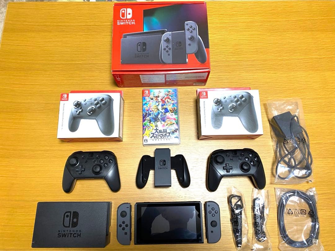 【完品】Nintendo Switch 本体 グレー 大乱闘スマッシュブラザーズ