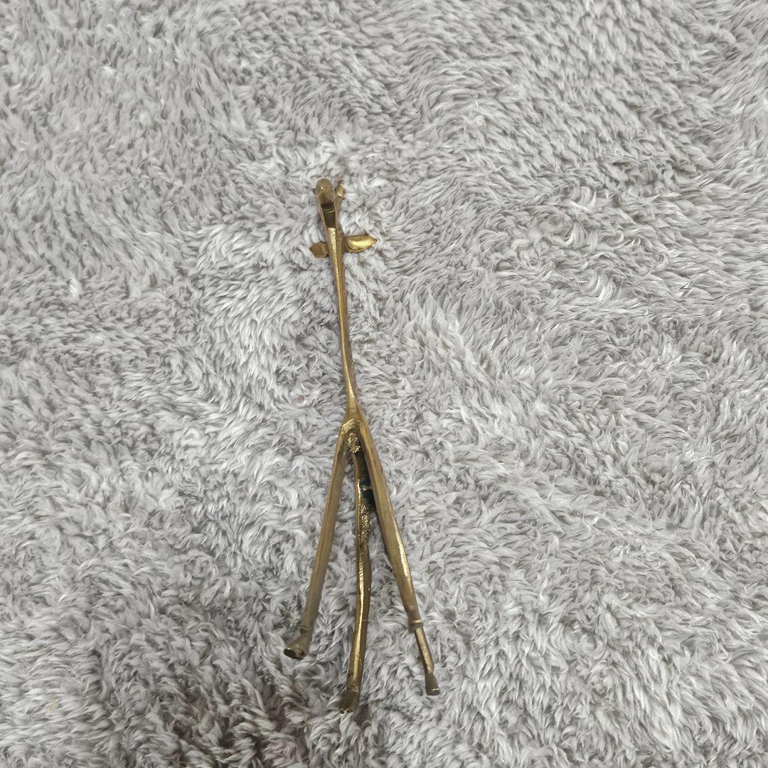 マリ共和国製】真鍮製 キリンのオブジェ/置物 アフリカ エスニック