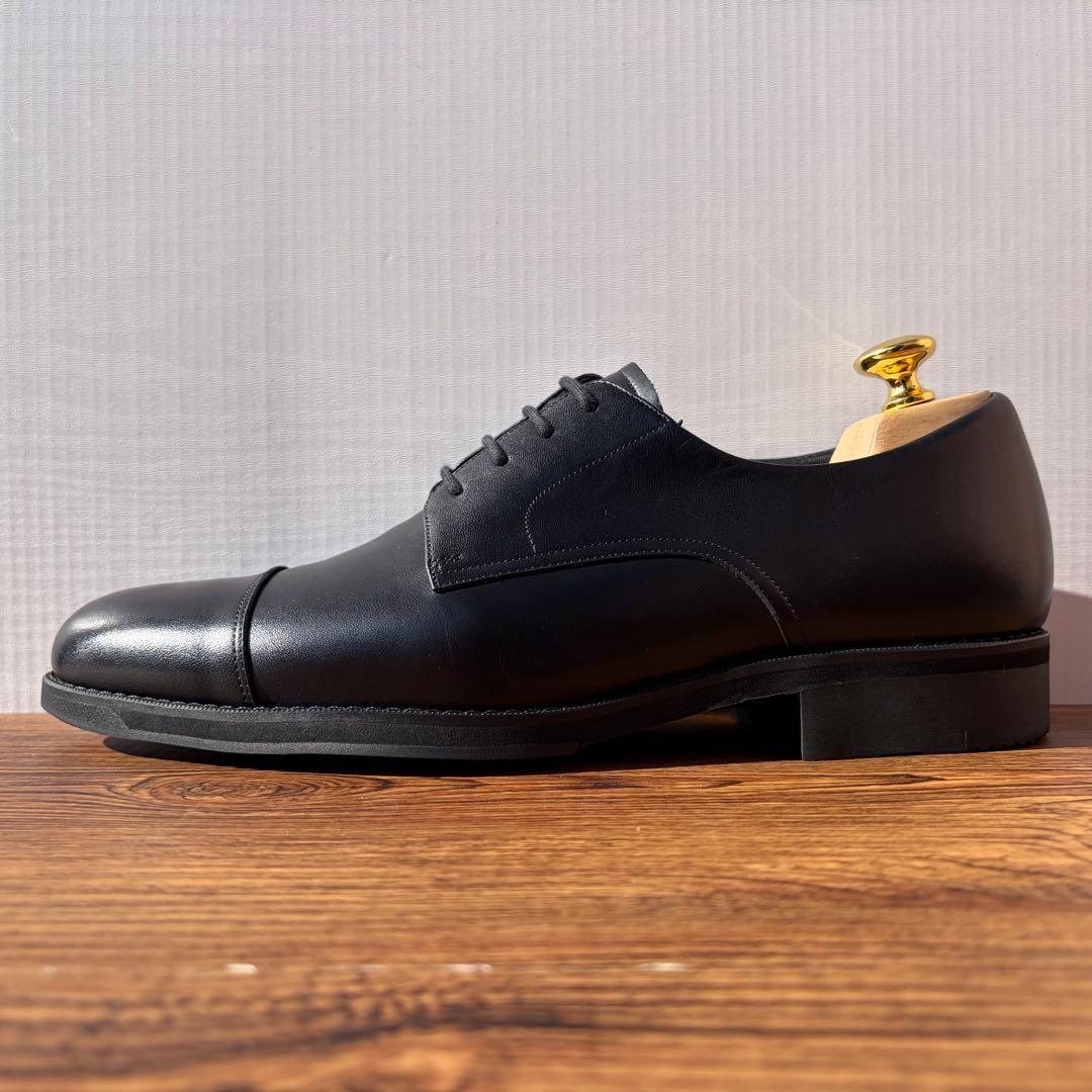 アシックスランウォーク ストレートチップ 25.5cm 黒 外羽根 革靴①