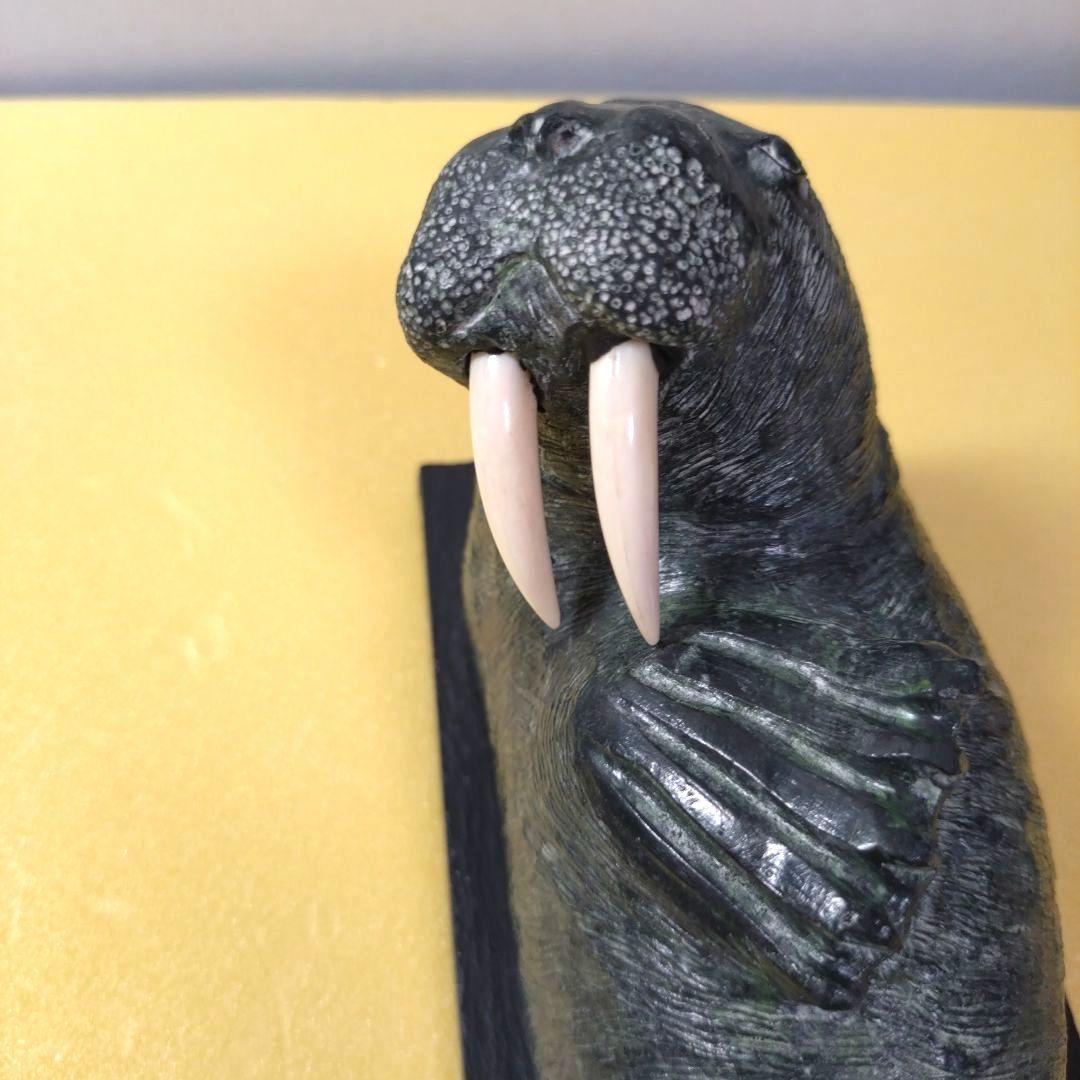 希少 ヴィンテージ ウルフオリジナル セイウチ 彫刻 カナダ製 海外工芸品