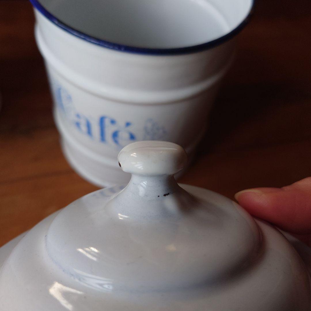 フランスアンティークChicoré Cafe キャニスター 2個セット - メルカリ