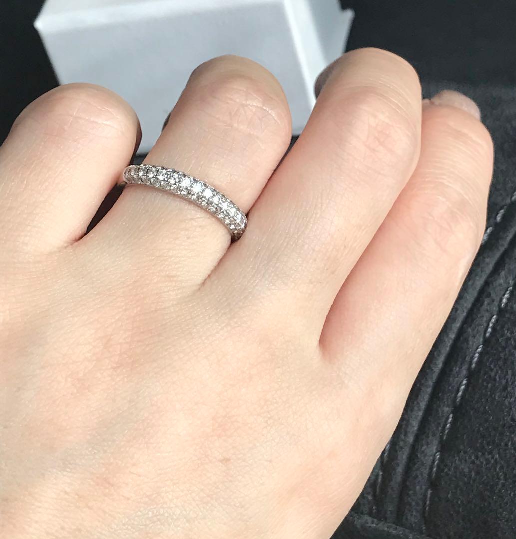 ❤︎最終価格❤︎pt950 H&Cダイヤモンド0.50ctパヴェリング　10.5号