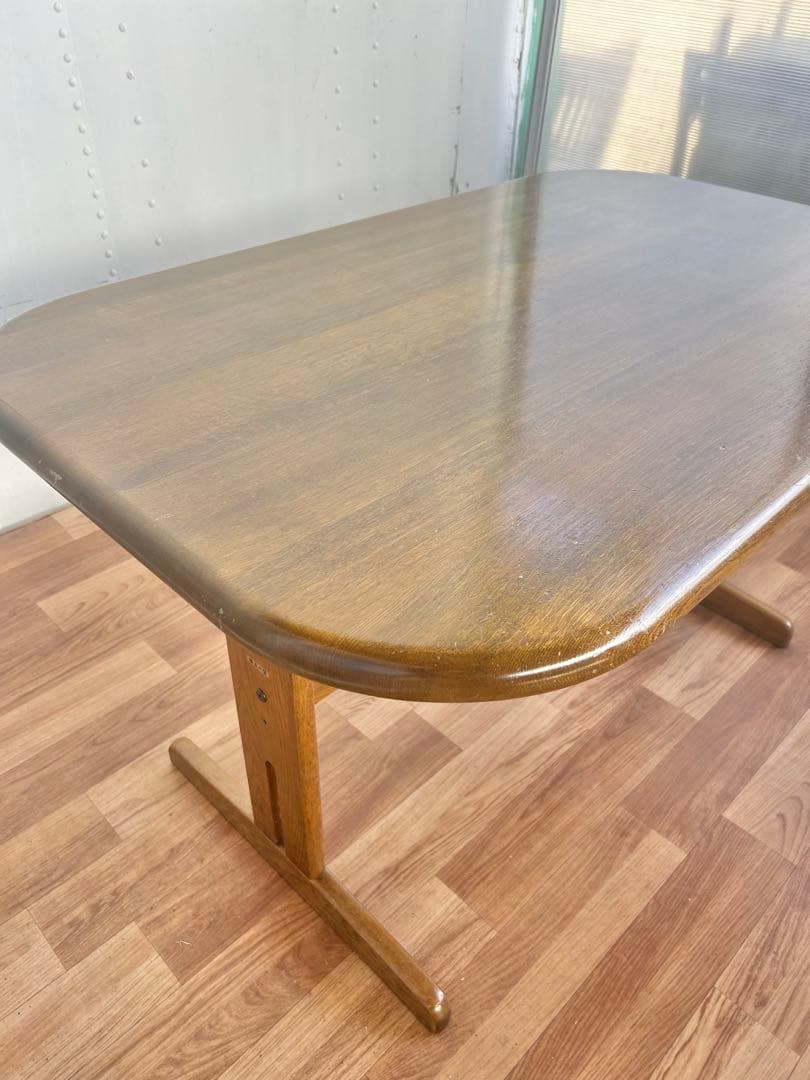 617 浜本工芸 ダイニング　テーブル 高級木製 美品 ナチュラル リビング　a