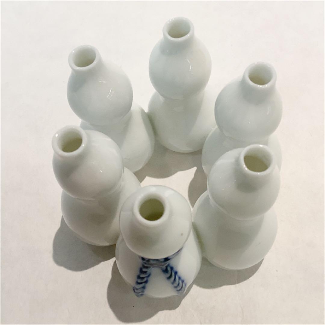 茶道具】蓋置 六瓢 横石嘉助造 平戸白磁