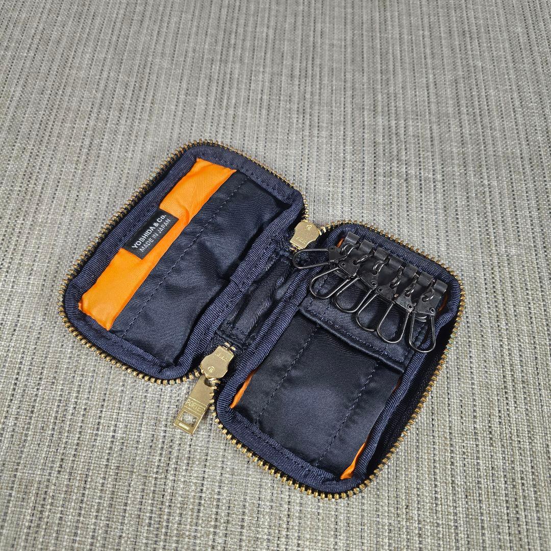 未使用級 完売品 PORTER タンカー 6連 キーケース アイアンブルー 未