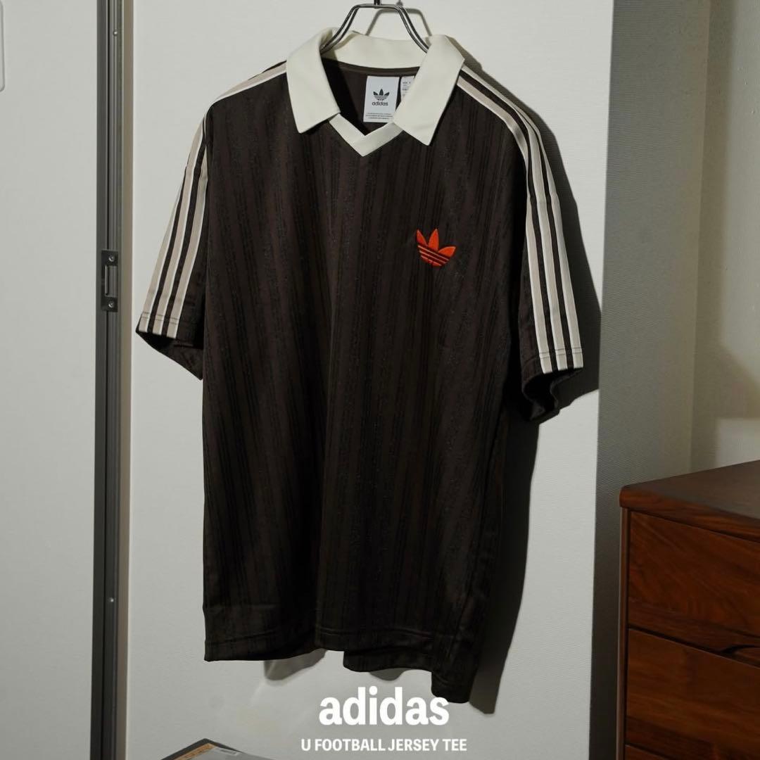新品M⭐️adidas フットボールジャージ ABCマート限定 Tシャツ ブラウン