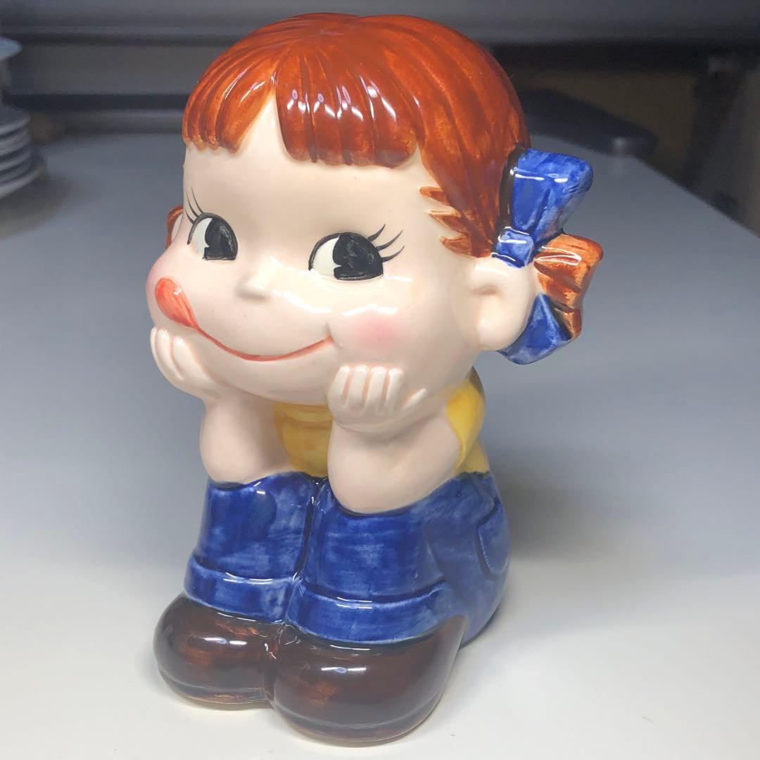 不二家 ペコちゃん 貯金箱 不二家 ペコちゃん ソフビ人形 貯金箱 昭和