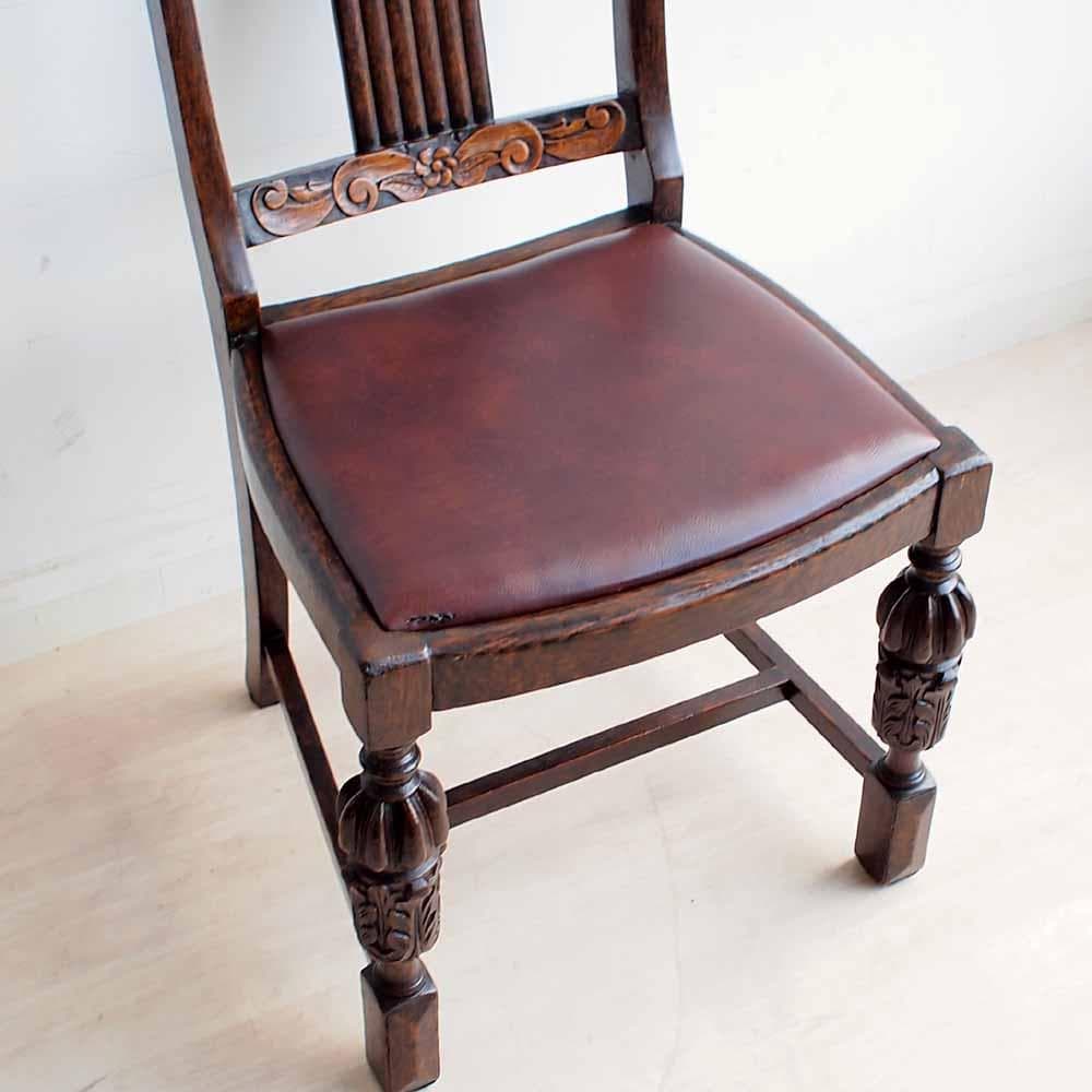 ミッキー様 バルボスレッグ オーク材 チェア C ZR24226 美術品