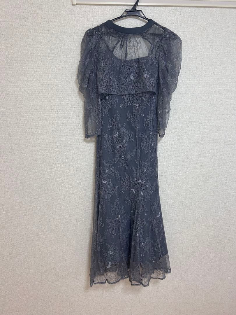 ドリードール　ボレロレイヤーレースドレス　ブルー　M