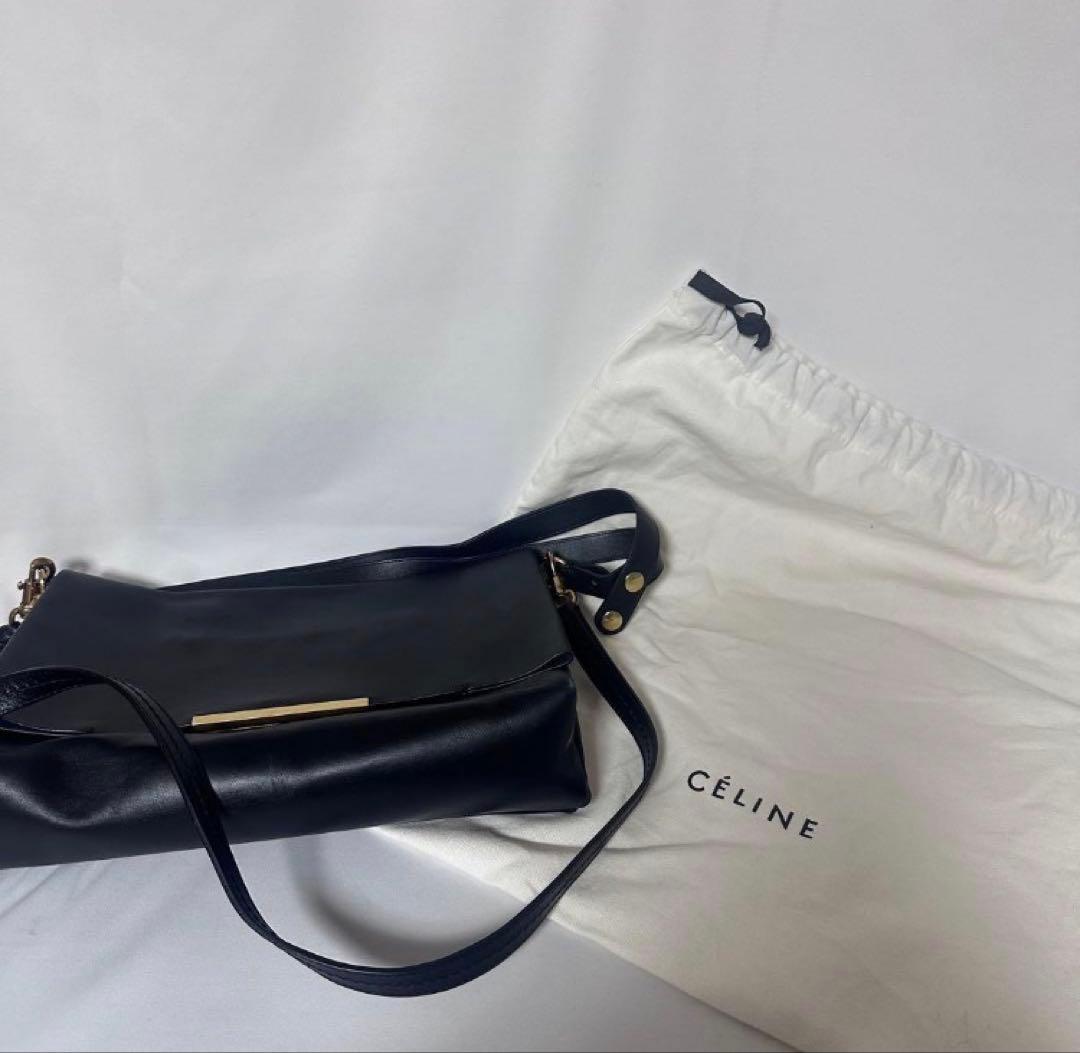 CELINE セリーヌ ブレード ショルダーバッグ ブラック ※注意点あり※