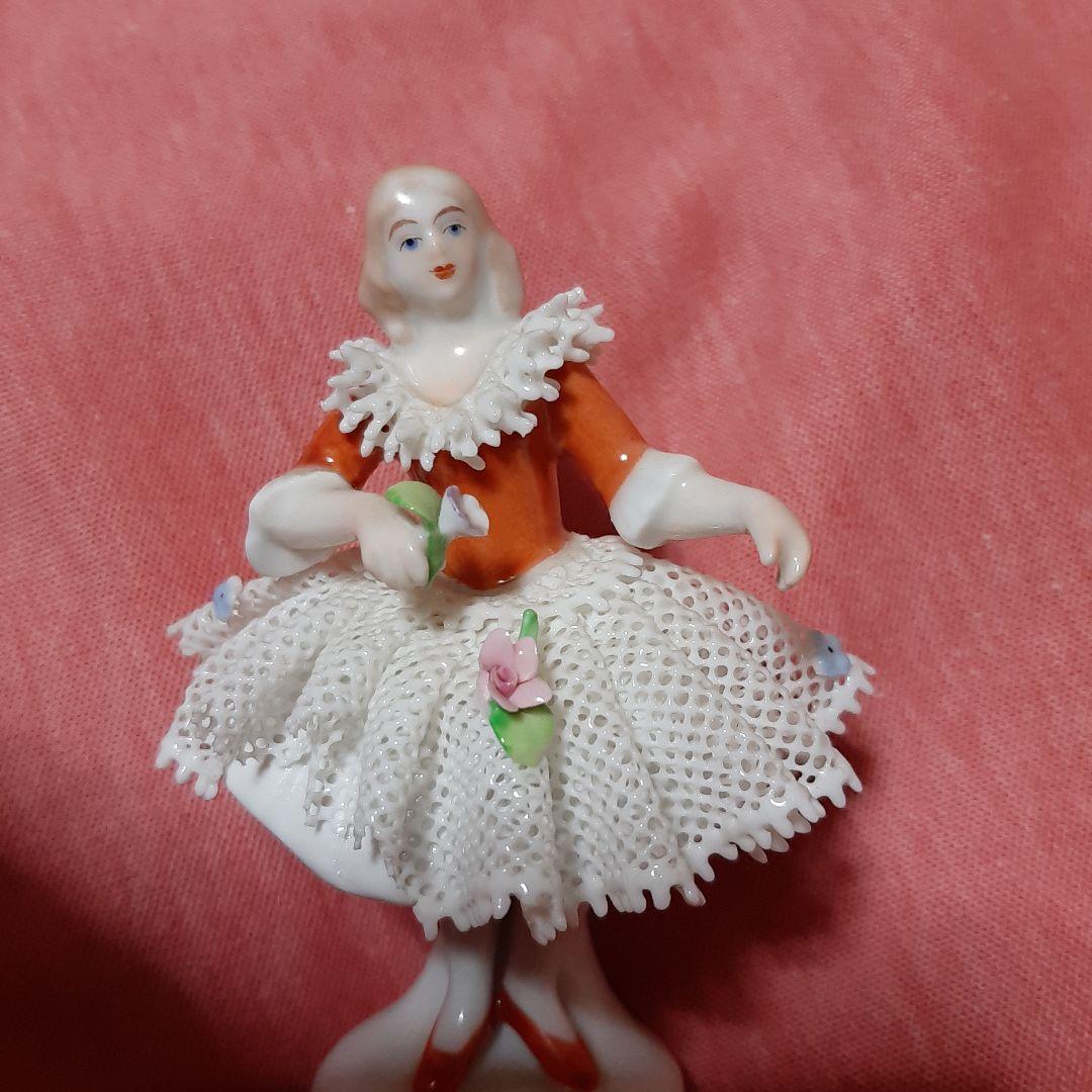 希少品●Sitzendorferジッツェンドルファレースドールフィギュリン陶器製