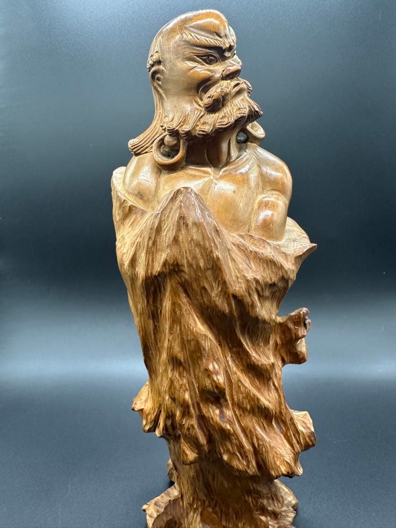 木彫柘植 達磨 立像 古美術骨董