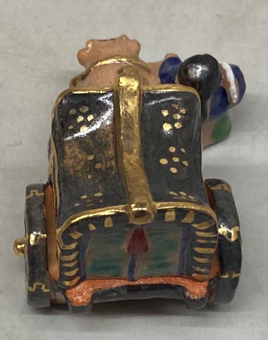 B526s「牛車童狩衣 香合」長谷川剛作 共箱 一陶人窯 埼玉 茶道具