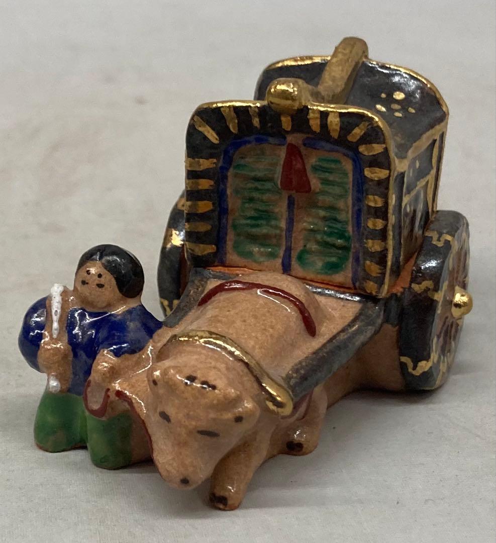 B526s「牛車童狩衣 香合」長谷川剛作 共箱 一陶人窯 埼玉 茶道具