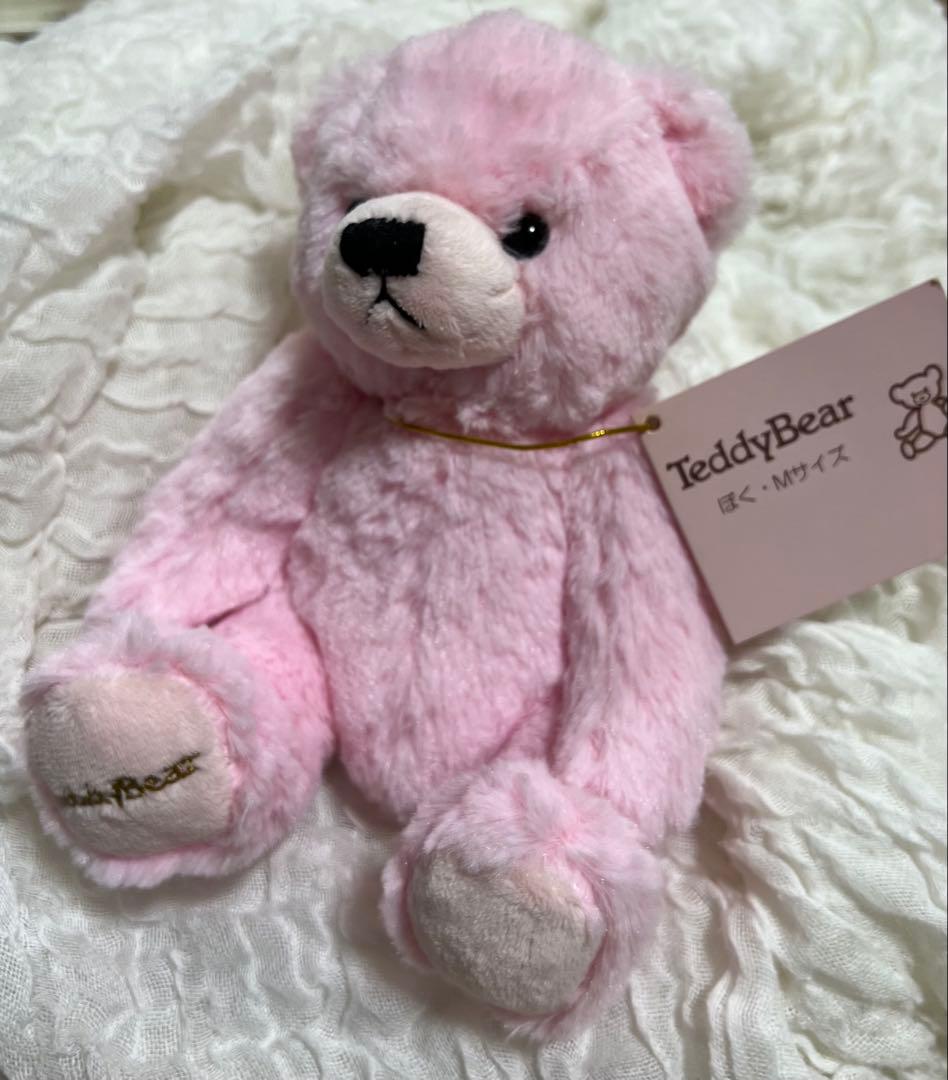 美品】シアーズ テディベア ピンク ぬいぐるみ 誕生秘話タグ付き